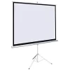 Wall Mount Projector Screen 127 x 127 cm Front View Compact 50x50 Inch Wall Mounted Projector Screen Matte White Fabric Projector Screen for Clear Display Wall Mounted Projector Screen Easy Installation Kit Durable Construction of Wall Mount 127x127 cm Screen Projector Screen Installed on Wall – 50x50 Inches Size