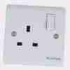 Powermax 13A 1gang Socket Metallic