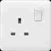 Powermax 13A 1gang Socket Metallic