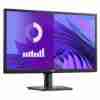 Front view of Dell E2725H 27" Full HD Monitor in black. Side profile showcasing the slim design of the Dell E2725H monitor. Rear view highlighting the connectivity ports of the Dell E2725H monitor. Close-up of the Dell E2725H monitor's stand with cable management. Dell E2725H monitor displaying vibrant visuals on its VA panel. Dell E2725H monitor set up in a home office environment.