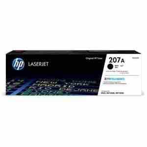 HP 207A Black Original LaserJet Toner Cartridge Front View HP 207A Toner Cartridge Packaging HP W2210A Toner Cartridge Side Angle HP 207A Installed in Color LaserJet Pro Printer Close-up of HP 207A Toner Cartridge Label HP 207A Toner Cartridge with Recycling Guide