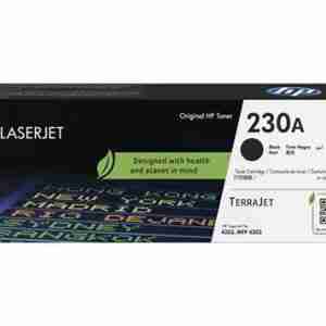 HP 230A Black Original LaserJet Toner Cartridge Front View HP 230A Toner Cartridge Packaging HP W2300A Toner Cartridge Side Angle HP 230A Installed in Color LaserJet Pro Printer Close-up of HP 230A Toner Cartridge Label HP 230A Toner Cartridge with Recycling Guide