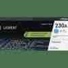 HP 230A Cyan Original LaserJet Toner Cartridge Front View HP 230A Toner Cartridge Packaging HP W2301A Toner Cartridge Side Angle HP 230A Installed in Color LaserJet Pro Printer Close-up of HP 230A Toner Cartridge Label HP 230A Toner Cartridge with Recycling Guide