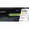 HP 230A Yellow Original LaserJet Toner Cartridge Front View HP 230A Toner Cartridge Packaging HP W2302A Toner Cartridge Side Angle HP 230A Installed in Color LaserJet Pro Printer Close-up of HP 230A Toner Cartridge Label HP 230A Toner Cartridge with Recycling Guide
