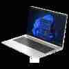 HP ProBook 450 G10 front view with screen on HP 822P5UT slim side profile with visible USB and HDMI ports Backlit keyboard and numeric keypad close-up Pike Silver finish with HP logo HP ProBook 450 G10 open with Windows 11 screen Top-down angle showing full-size keyboard and touchpad