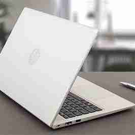HP ProBook 450 G10 front view with display on Side profile showing ports and slim design Backlit keyboard close-up Top view highlighting the touchpad and keyboard layout Pike Silver finish showcasing the laptop's sleek design HP ProBook 450 G10 open at a 90-degree angle