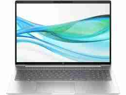 HP ProBook 460 G11 top view with 16-inch WUXGA screen HP 9Y7S3ET left-side ports including USB-C and HDMI Close-up of backlit keyboard and numeric keypad Right-side view showing USB-A and RJ-45 ports Silver chassis with HP logo and fingerprint reader Poly Studio logo indicating premium audio components