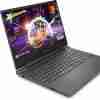 HP Victus 15-fb2063dx front view showcasing 15.6" FHD 144Hz display Side profile highlighting USB Type-C and HDMI ports Mica Silver finish with backlit keyboard HP Wide Vision 720p HD camera positioned above the display Dual speaker setup integrated into the laptop's chassis HP Victus logo on the laptop lid