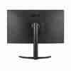 LG 32UR500-B front view displaying 4K UHD visuals. Rear view of LG 32UR500-B showing HDMI and DisplayPort. Tilt-adjustable stand side profile of the monitor. Monitor in desktop setup with colorful display. Close-up of built-in speaker with MaxxAudio® branding. LG 32UR500-B mounted on VESA wall setup.