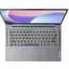 Front view of Lenovo IdeaPad Slim 3 14IRH8 in Arctic Grey. Side profile showcasing the slim design of the Lenovo IdeaPad Slim 3 14IRH8. Top-down view highlighting the keyboard and touchpad of the Lenovo IdeaPad Slim 3 14IRH8. Rear view displaying the hinge and branding of the Lenovo IdeaPad Slim 3 14IRH8. Close-up of the 14" FHD display on the Lenovo IdeaPad Slim 3 14IRH8. Lenovo IdeaPad Slim 3 14IRH8 connected to peripherals via USB and HDMI ports.