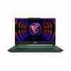 MSI Cyborg 15 A13VE front view showcasing 15.6" FHD 144Hz display Side profile highlighting USB Type-C and HDMI ports Translucent black finish with blue backlit keyboard Close-up of NVIDIA GeForce RTX 4050 graphics badge MSI Cyborg 15 A13VE in a gaming setup environment