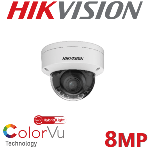 Alternative view of Hikvision 8MP  ColorVu Varifocal Dome Network Camera DS-2CD2787G2HT-LIZS 2.8-12MM