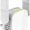 D-Link DAP-1610 Range Extender front view Compact AC1200 Wi-Fi extender plugged into wall Rear view showing Gigabit Ethernet port Wi-Fi coverage comparison with extender DAP-1610 LED signal indicator display Product packaging for D-Link DAP-1610