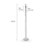 Hikvision dark grey L1300-R117 pole for LPR camera 1.3 m dark grey Hikvision mounting pole for LED screen Hikvision outdoor pole for access control cameras Close-up of Hikvision powder-coated steel pole Dark grey Hikvision pole with stable round base Side view of Hikvision L1300-R117 dark grey pole
