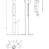 Hikvision dark grey L1300-R117 pole for LPR camera 1.3 m dark grey Hikvision mounting pole for LED screen Hikvision outdoor pole for access control cameras Close-up of Hikvision powder-coated steel pole Dark grey Hikvision pole with stable round base Side view of Hikvision L1300-R117 dark grey pole