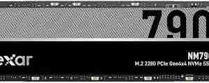 Lexar LNM790 4TB SSD top view Installed Lexar 4TB NVMe SSD in PC Lexar Gen4x4 SSD packaging – 4TB High-speed Lexar SSD for creators PCIe Gen4 M.2 SSD by Lexar Lexar LNM790 SSD heat management design