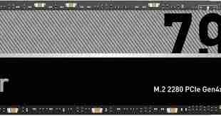Lexar LNM790 4TB SSD top view Installed Lexar 4TB NVMe SSD in PC Lexar Gen4x4 SSD packaging – 4TB High-speed Lexar SSD for creators PCIe Gen4 M.2 SSD by Lexar Lexar LNM790 SSD heat management design