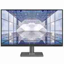 Front view of Lenovo L32p-30 31.5" 4K UHD Monitor in Raven Black finish Side profile showcasing the slim design and ergonomic stand of the Lenovo L32p-30 Monitor Rear view displaying HDMI, DisplayPort, USB-C, and USB ports on the Lenovo L32p-30 Lenovo L32p-30 Monitor on a professional desk setup with vibrant 4K display Close-up of the monitor's adjustable stand mechanisms Packaging contents including Lenovo L32p-30 monitor, cables, and setup guide