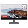 Front view of Lenovo L32p-30 31.5" 4K UHD Monitor in Raven Black finish Side profile showcasing the slim design and ergonomic stand of the Lenovo L32p-30 Monitor Rear view displaying HDMI, DisplayPort, USB-C, and USB ports on the Lenovo L32p-30 Lenovo L32p-30 Monitor on a professional desk setup with vibrant 4K display Close-up of the monitor's adjustable stand mechanisms Packaging contents including Lenovo L32p-30 monitor, cables, and setup guide