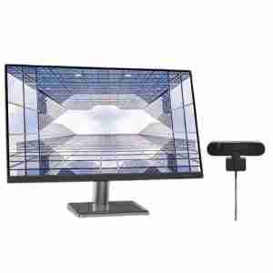Front view of Lenovo L32p-30 31.5" 4K UHD Monitor in Raven Black finish Side profile showcasing the slim design and ergonomic stand of the Lenovo L32p-30 Monitor Rear view displaying HDMI, DisplayPort, USB-C, and USB ports on the Lenovo L32p-30 Close-up of Lenovo LC50 Webcam mounted on the L32p-30 Monitor Lenovo L32p-30 Monitor on a professional desk setup with vibrant 4K display Packaging contents including Lenovo L32p-30 monitor, LC50 Webcam, cables, and setup guide