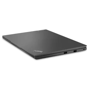 Lenovo ThinkPad E14 Gen 6 Front View E14 Gen 6 with Backlit Keyboard and Fingerprint Sensor ThinkPad E14 Gen 6 Side Ports (USB-C and Thunderbolt) ThinkPad E14 IR Webcam with Privacy Shutter Lenovo ThinkPad E14 Gen 6 Display and Build Quality Rear Profile Showing Ethernet and HDMI Ports