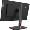 Front view of Lenovo ThinkVision P24h-30 23.8" QHD Monitor in Raven Black finish Side profile showcasing the slim design and ergonomic stand of the Lenovo P24h-30 Monitor Rear view displaying USB-C, HDMI, DisplayPort, and Ethernet ports on the Lenovo P24h-30 Lenovo P24h-30 Monitor on a professional desk setup with vibrant QHD display Close-up of the monitor's adjustable stand mechanisms Packaging contents including Lenovo P24h-30 monitor, cables, and calibration report