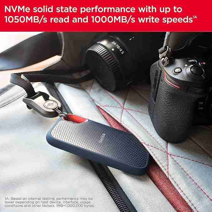 SANDISK E61 EXTREME PORTABLE EXTERNAL SSD V2 2TB - Black - SDSSDE61-2T00-G25 - Image 4