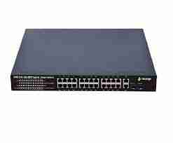 Secureye 24Port POE Switch(10 100) + 2 (10 100 1000) + 2 (SFP) - S-24FE-1UG-2UF-250W-NB