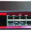 Front panel of Secureye 8-port PoE switch with 2 uplinks PoE indicator LEDs on Secureye S-8FE-2UE-LD-NB Diagram showing 8 IP cameras connected to switch Rear view of Secureye PoE switch power input Wall-mounted Secureye 8-port switch in CCTV setup Close-up of RJ45 ports and VLAN toggle switch