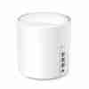 TP-Link Deco X50 AX3000 WiFi Mesh 3-Pack Deco X50 sleek white cylindrical design Mesh Wi-Fi system deployed in home office TP-Link Deco App with device management WiFi 6 speed and range diagram Deco X50 Ethernet ports close-up