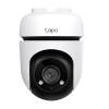 TP-Link Tapo C500 outdoor WiFi camera front view Tapo C500 wall-mounted on exterior wall Night vision footage captured by Tapo C500 Motion tracking demo of Tapo C500 on Tapo app TP-Link outdoor camera with pan tilt controls Packaging of Tapo C500 security camera