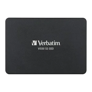 Verbatim Vi550 S3 SSD 1TB front view VERBATIM 1TB internal SSD packaging Vi550 SATA SSD installed in laptop Verbatim SSD 2.5-inch SATA view Black Verbatim Vi550 SSD 1TB Verbatim SATA SSD with 1TB capacity