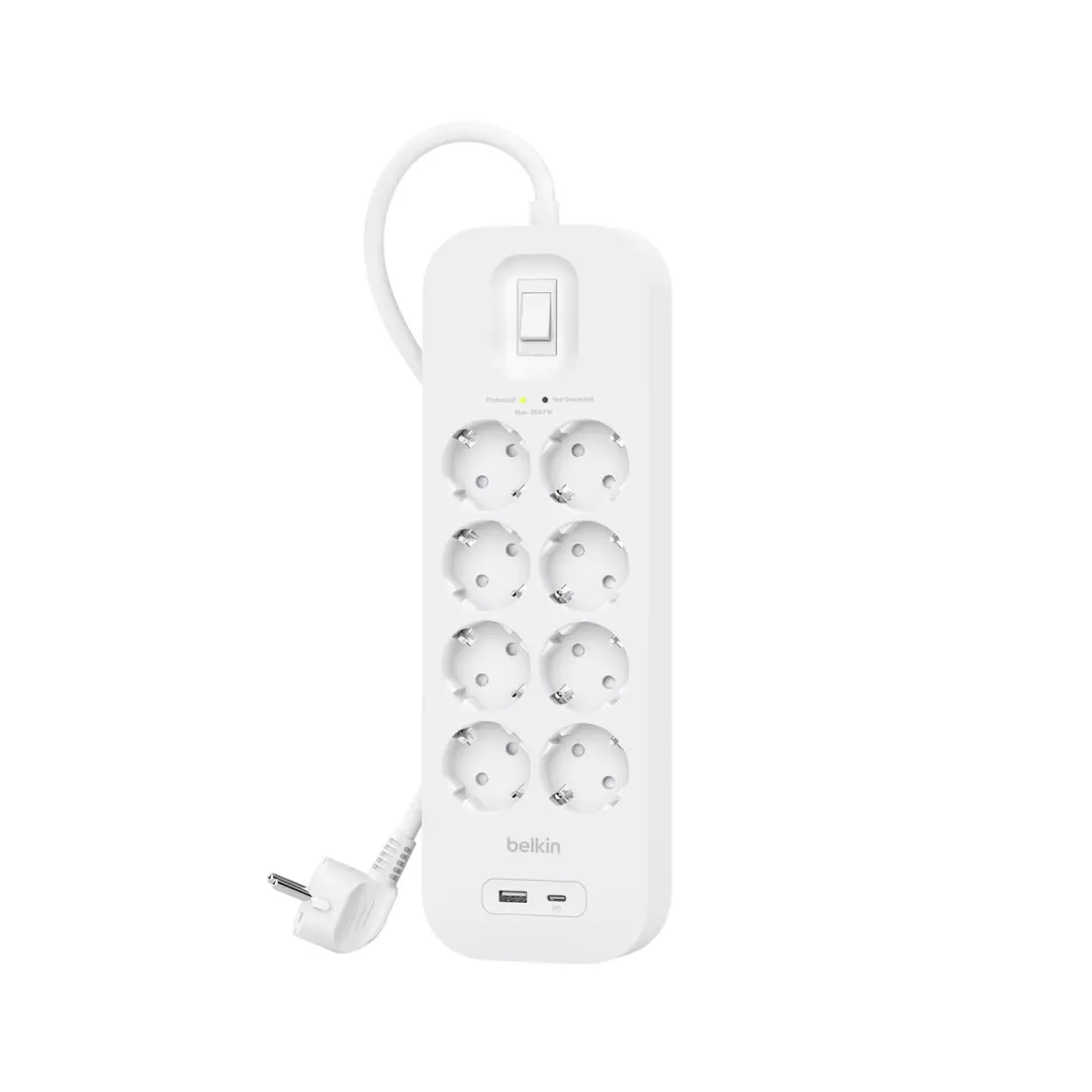 Belkin surge 8OT 900J, 18W, USB A + C