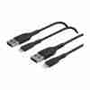 BELKIN BOOST CHARGE LIGHTNING TO USB-A CABLE (3.3', BLACK, 2-PACK) CAA001bt1MBK2PK - Image 2