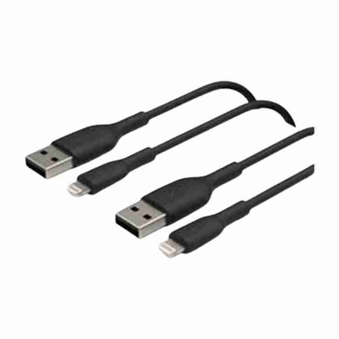 BELKIN BOOST CHARGE LIGHTNING TO USB-A CABLE (3.3', BLACK, 2-PACK) CAA001bt1MBK2PK - Image 2