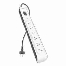 Alternative view of BELKIN 6-OUTLET SURGE PROTECTION STRIP WITH 2M POWER CORD-BSV603AF2M