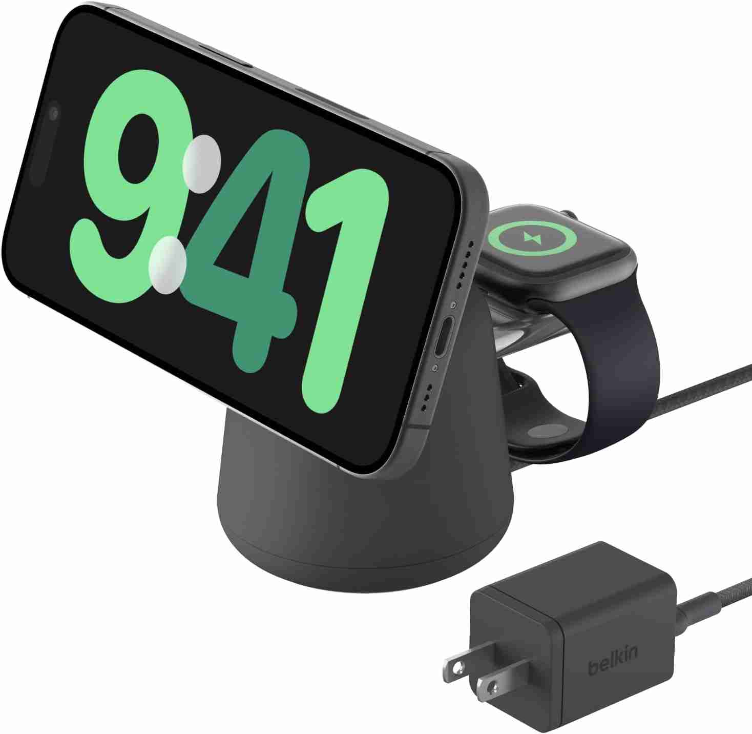 BELKIN WIRELESS CHARGER STAND WITH MAGSAFE 15W 2-in1 black - Image 3