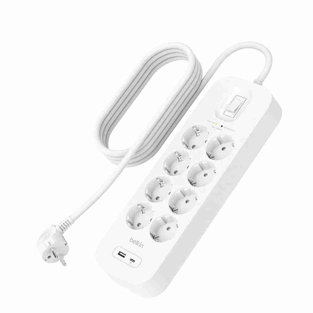 Belkin surge 8OT 900J, 18W, USB A + C - Image 4