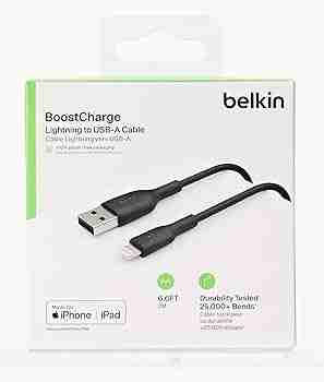 BELKIN CABLE BOOST CHARGE LIGHTNING to USB-A 2m - BLACK CAA001BT2MBK - Image 3