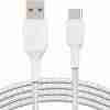 BELKIN CABLE DURATEK PLUS USB-C to USB-A WITH STRAP 1m - WHITE F2CU069BT04 - Image 2