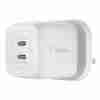 Belkin Boost charge Pro dual USB-C Gan wall charger with PPS 45w WCH011myWH