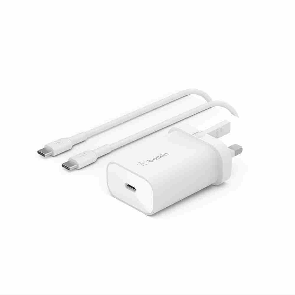 BELKIN WALL CHARGER 25W USB-C PD - WHITE WCA004MYWH - Image 3