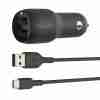 BELKIN BOOST CHARGE DUAL USB-A PORT CAR CHARGER 24W, BLACK-CCB001BTBK - Image 4