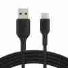 BELKIN CABLE BOOST CHARGE USB-A to USB-C BRAIDED 1m - BLACK CAB002BT1MBK - Image 3