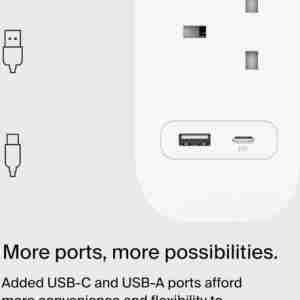 Alternative view of BELKIN SURGE 4OT 525J, 18W, USB A + C-SRB001ar2M
