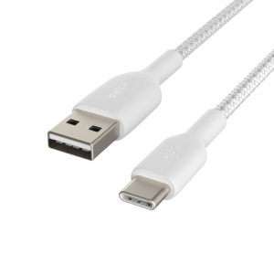 Alternative view of BELKIN CABLE BOOST CHARGE USB-A to USB-C BRAIDED 1m - WHITE CAB002BT1MWH