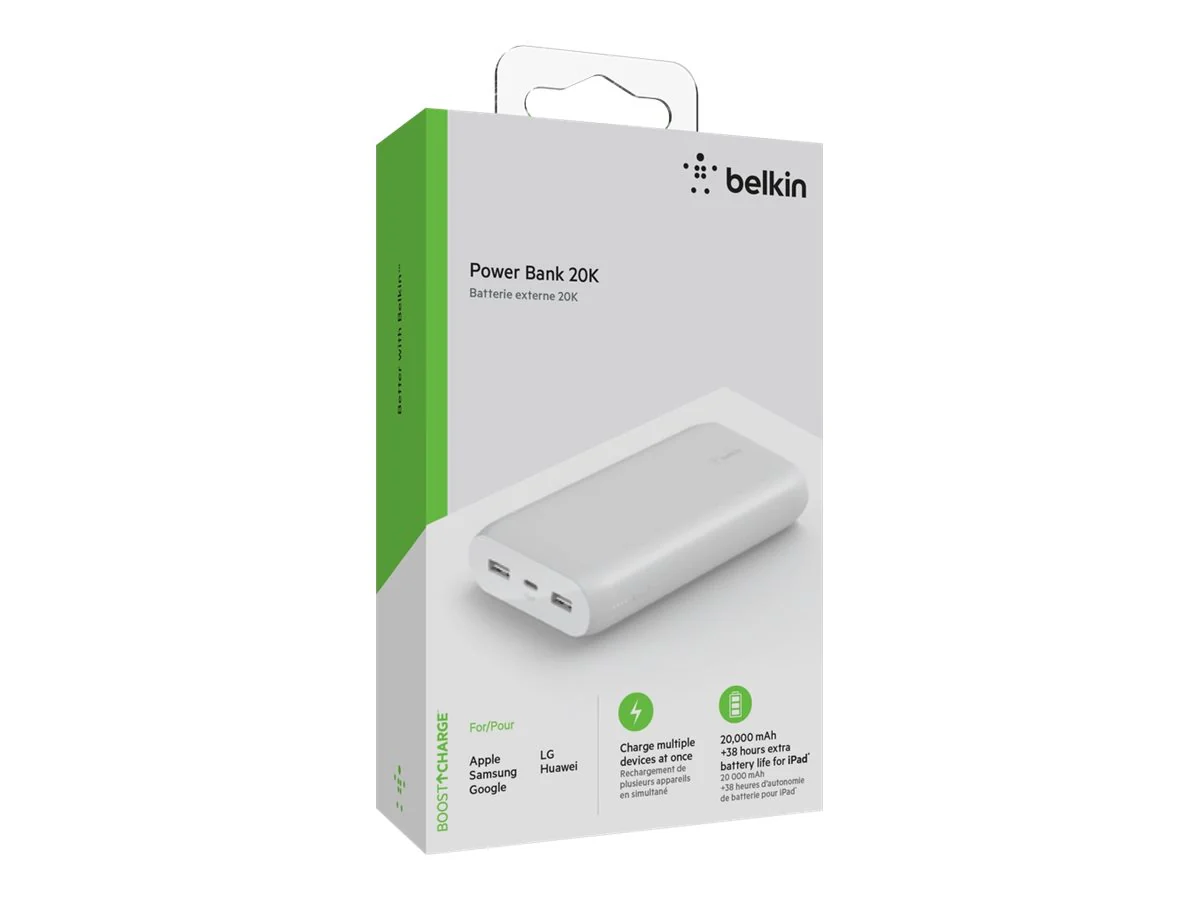 Belkin 2OK power bank 15W usb C in Usb A out(white)-BPB003btWT - Image 3