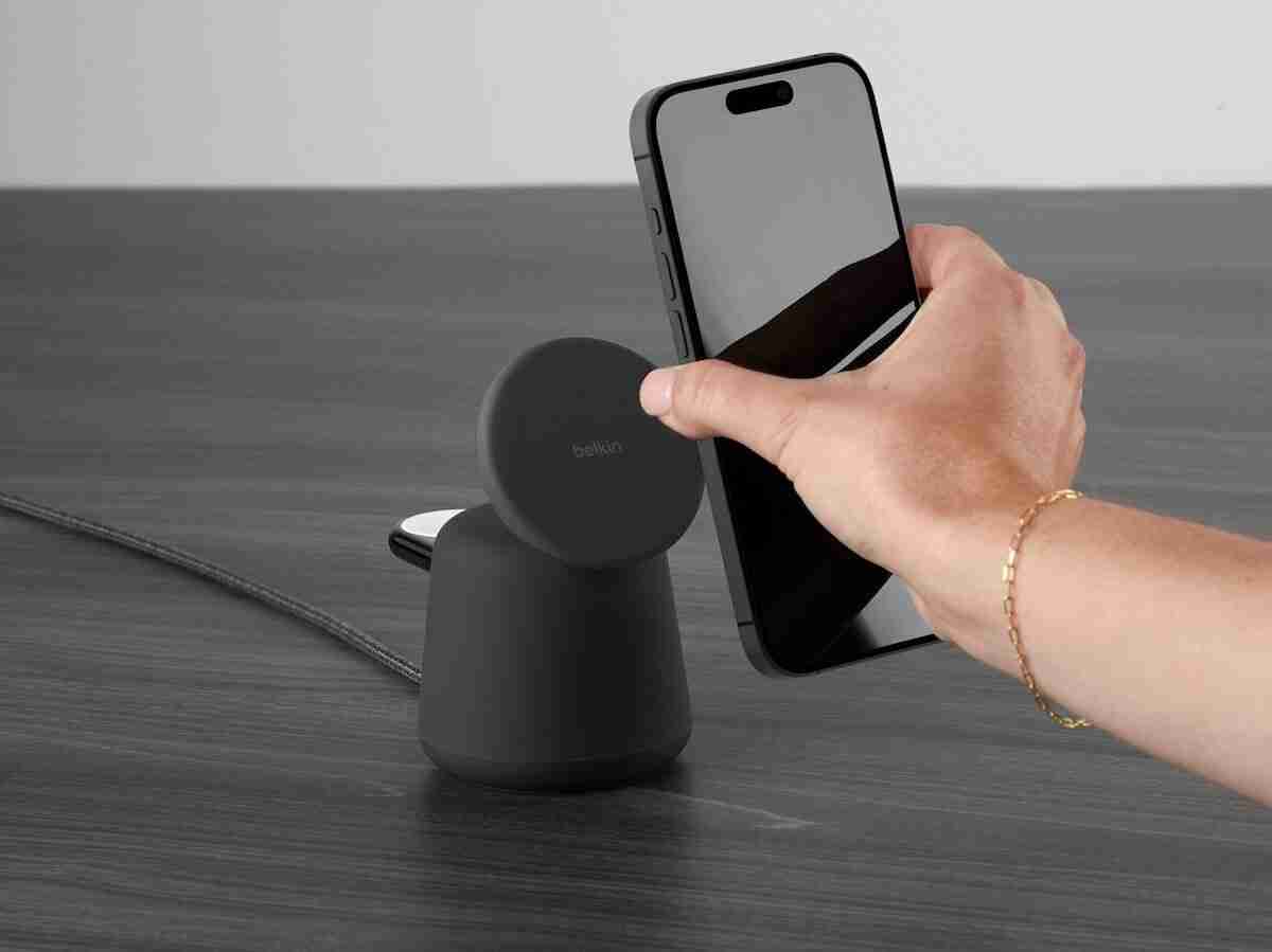 BELKIN WIRELESS CHARGER STAND WITH MAGSAFE 15W 2-in1 black - Image 2