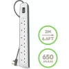 BELKIN 6-OUTLET SURGE PROTECTION STRIP WITH 2M POWER CORD-BSV603AF2M