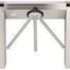 Hikvision DS-K3G501X-R/M tripod turnstile front view Stainless steel Hikvision tripod turnstile side view Professional access control tripod gate Hikvision Compact Hikvision tripod turnstile with LED indicators Durable stainless steel tripod security gate Hikvision DS-K3G501X-R/M access control turnstile system